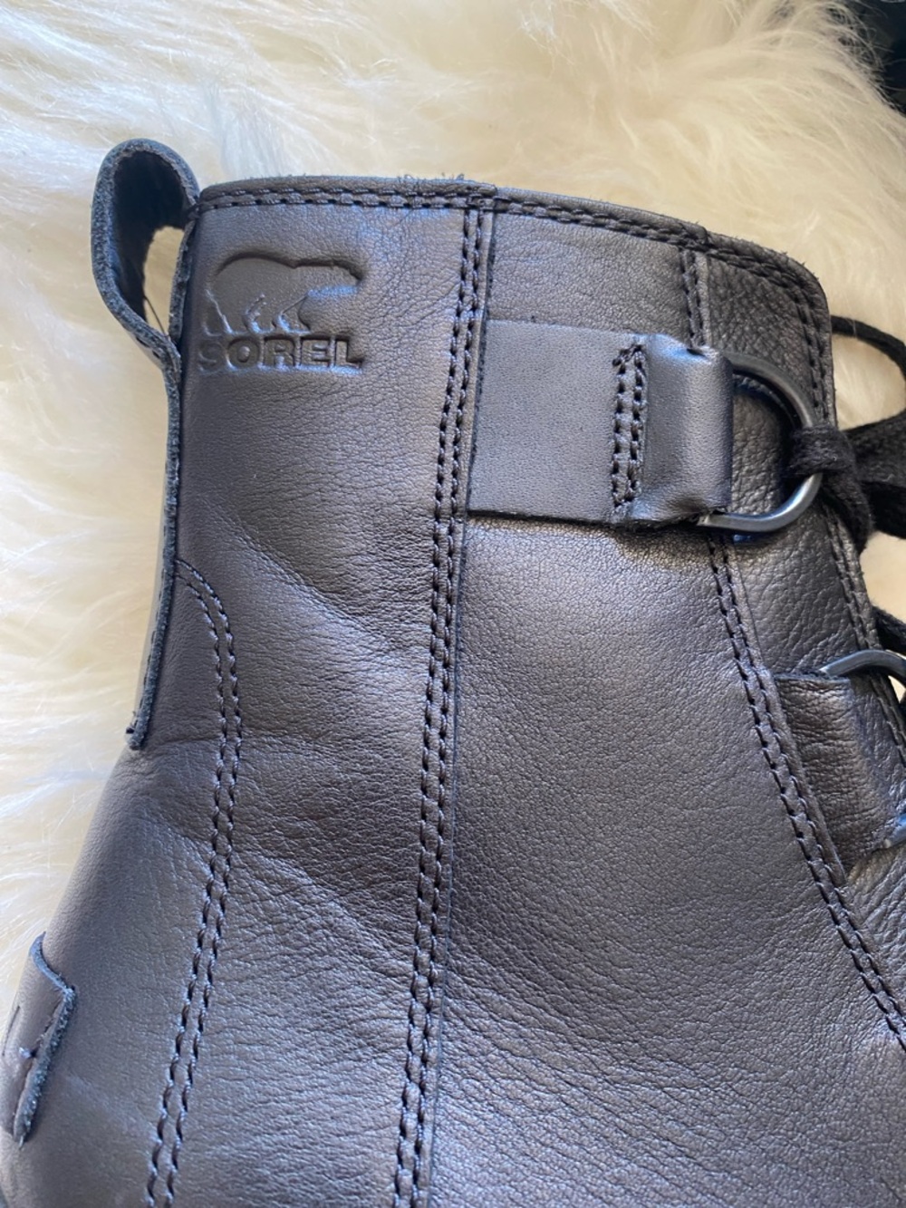 NEW Sorel Joan Now Waterproof Combat Boot Boots Lace Up Leather Black Size 10 - Picture 8 of 16